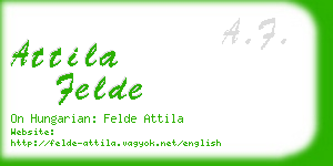 attila felde business card